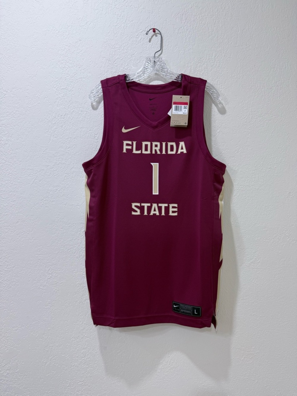 Nike Men's Maroon Basketball Jersey Large